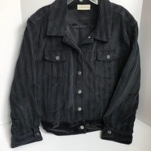 Marsh Landing wide wale corduroy jacket with velvet hem size Large